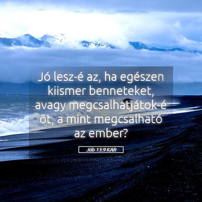 Picture 05 - Jób 13:9 KAR - Jó lesz-é az, ha egészen kiismer benneteket, - Bible Verse Picture