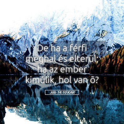 Picture 05 - Jób 14:10 KAR - De ha a férfi meghal és elterül; ha az ember - Bible Verse Picture