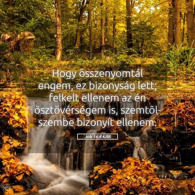 Picture 05 - Jób 16:8 KAR - Hogy összenyomtál engem, ez bizonyság lett; - Bible Verse Picture