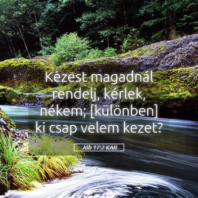 Picture 05 - Jób 17:2 KAR - Kezest magadnál rendelj, kérlek, nékem; - Bible Verse Picture