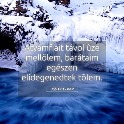 Picture 05 - Jób 19:13 KAR - Atyámfiait távol ûzé mellõlem, barátaim - Bible Verse Picture