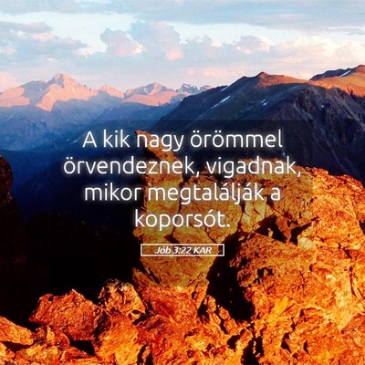 Picture 05 - Jób 3:22 KAR - A kik nagy örömmel örvendeznek, vigadnak, - Bible Verse Picture