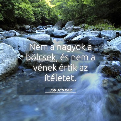 Picture 05 - Jób 32:9 KAR - Nem a nagyok a bölcsek, és nem a vének értik - Bible Verse Picture