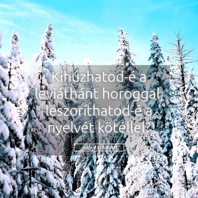 Picture 05 - Jób 41:1 KAR - Kihúzhatod-é a leviáthánt horoggal, - Bible Verse Picture