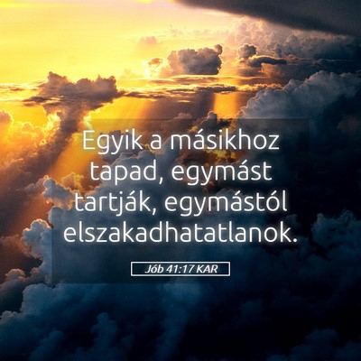 Picture 05 - Jób 41:17 KAR - Egyik a másikhoz tapad, egymást tartják, - Bible Verse Picture