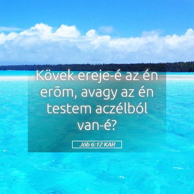 Picture 05 - Jób 6:12 KAR - Kövek ereje-é az én erõm, avagy az én testem - Bible Verse Picture