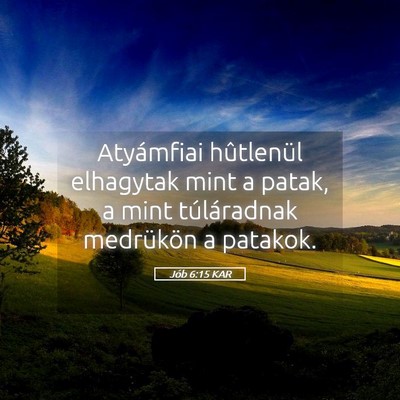 Picture 05 - Jób 6:15 KAR - Atyámfiai hûtlenül elhagytak mint a patak, a - Bible Verse Picture