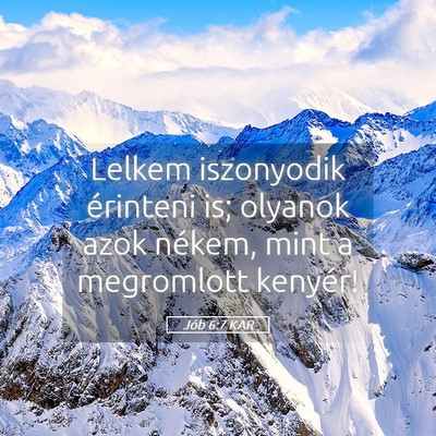 Picture 05 - Jób 6:7 KAR - Lelkem iszonyodik érinteni is; olyanok azok - Bible Verse Picture