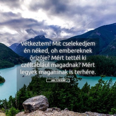 Picture 05 - Jób 7:20 KAR - Vétkeztem! Mit cselekedjem én néked, oh - Bible Verse Picture