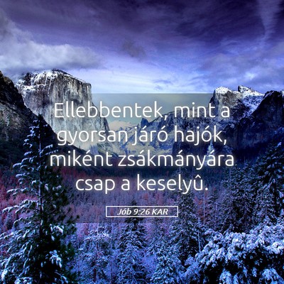 Picture 05 - Jób 9:26 KAR - Ellebbentek, mint a gyorsan járó hajók, - Bible Verse Picture