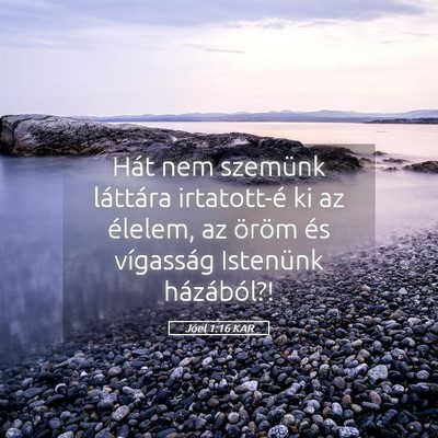Picture 05 - Jóel 1:16 KAR - Hát nem szemünk láttára irtatott-é ki az - Bible Verse Picture