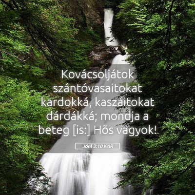 Picture 05 - Jóel 3:10 KAR - Kovácsoljátok szántóvasaitokat kardokká, - Bible Verse Picture