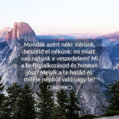Picture 05 - Jónás 1:8 KAR - Mondák azért néki: Kérünk, beszéld el - Bible Verse Picture