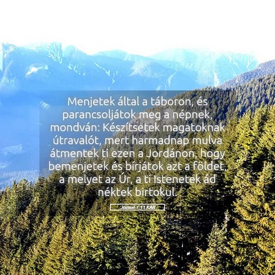 Picture 05 - Józsué 1:11 KAR - Menjetek által a táboron, és parancsoljátok - Bible Verse Picture