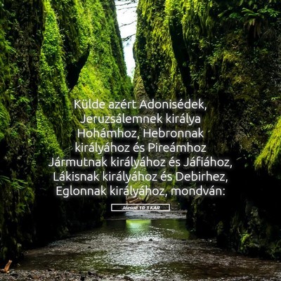 Picture 05 - Józsué 10:3 KAR - Külde azért Adonisédek, Jeruzsálemnek - Bible Verse Picture