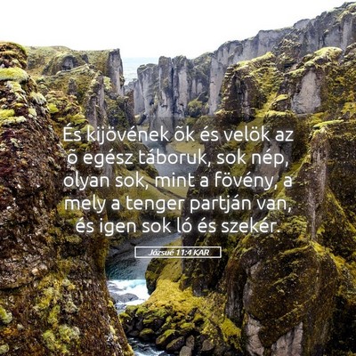 Picture 05 - Józsué 11:4 KAR - És kijövének õk és velök az õ egész - Bible Verse Picture