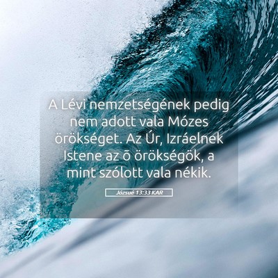 Picture 05 - Józsué 13:33 KAR - A Lévi nemzetségének pedig nem adott vala - Bible Verse Picture