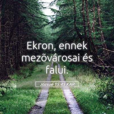Picture 05 - Józsué 15:45 KAR - Ekron, ennek mezõvárosai és - Bible Verse Picture