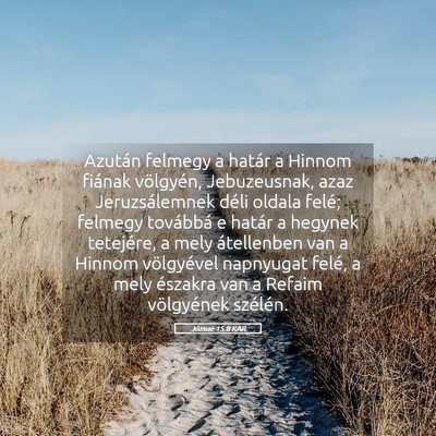 Picture 05 - Józsué 15:8 KAR - Azután felmegy a határ a Hinnom fiának - Bible Verse Picture