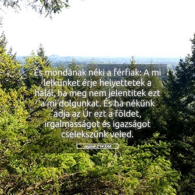 Picture 05 - Józsué 2:14 KAR - És mondának néki a férfiak: A mi lelkünket - Bible Verse Picture