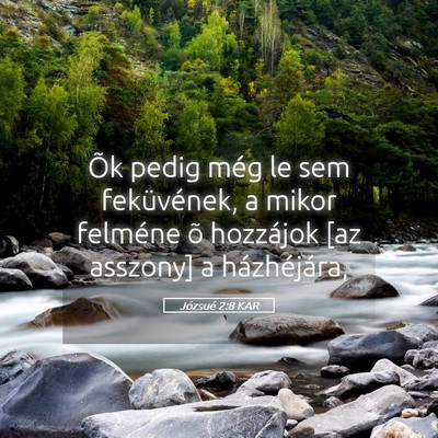 Picture 05 - Józsué 2:8 KAR - Õk pedig még le sem feküvének, a mikor - Bible Verse Picture
