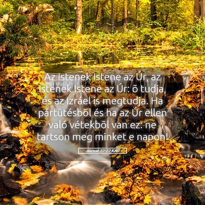 Picture 05 - Józsué 22:22 KAR - Az Istenek Istene az Úr, az Istenek Istene az - Bible Verse Picture