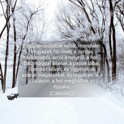 Picture 05 - Józsué 4:3 KAR - És parancsoljátok nékik, mondván: Vegyetek - Bible Verse Picture