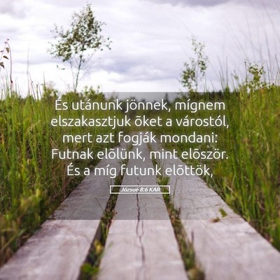 Picture 05 - Józsué 8:6 KAR - És utánunk jönnek, mígnem elszakasztjuk õket - Bible Verse Picture