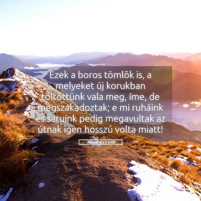 Picture 05 - Józsué 9:13 KAR - Ezek a boros tömlõk is, a melyeket új korukban - Bible Verse Picture