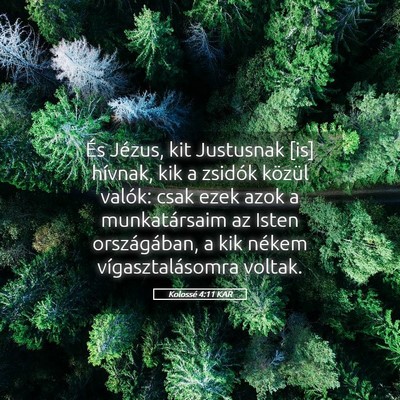Picture 05 - Kolossé 4:11 KAR - És Jézus, kit Justusnak [is] hívnak, kik a - Bible Verse Picture