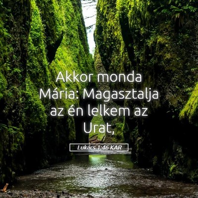 Picture 05 - Lukács 1:46 KAR - Akkor monda Mária: Magasztalja az én lelkem az - Bible Verse Picture