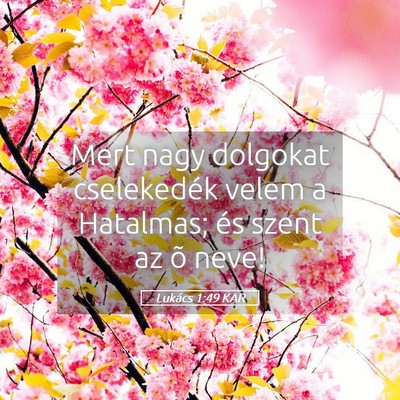 Picture 05 - Lukács 1:49 KAR - Mert nagy dolgokat cselekedék velem a Hatalmas; - Bible Verse Picture