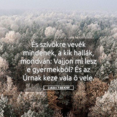 Picture 05 - Lukács 1:66 KAR - És szívökre vevék mindenek, a kik hallák, - Bible Verse Picture