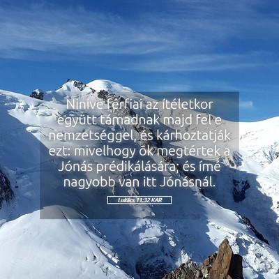 Picture 05 - Lukács 11:32 KAR - Ninive férfiai az ítéletkor együtt támadnak - Bible Verse Picture