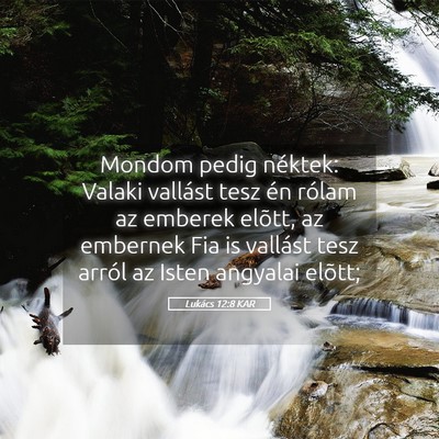 Picture 05 - Lukács 12:8 KAR - Mondom pedig néktek: Valaki vallást tesz én - Bible Verse Picture