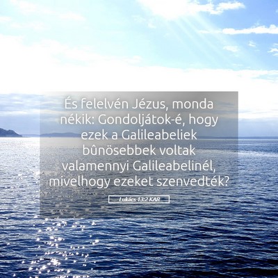Picture 05 - Lukács 13:2 KAR - És felelvén Jézus, monda nékik: - Bible Verse Picture