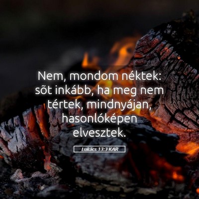Picture 05 - Lukács 13:3 KAR - Nem, mondom néktek: sõt inkább, ha meg nem - Bible Verse Picture