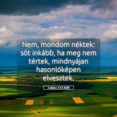 Picture 05 - Lukács 13:5 KAR - Nem, mondom néktek: sõt inkább, ha meg nem - Bible Verse Picture