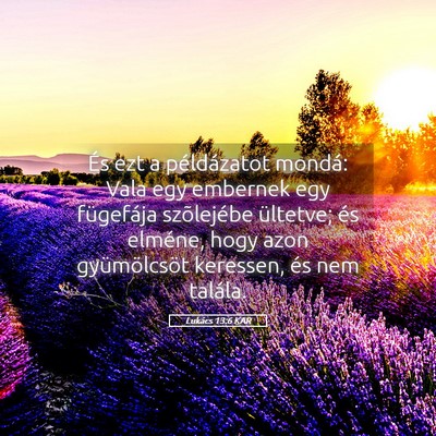 Picture 05 - Lukács 13:6 KAR - És ezt a példázatot mondá: Vala egy embernek - Bible Verse Picture