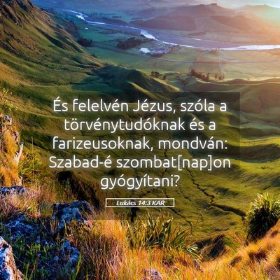 Picture 05 - Lukács 14:3 KAR - És felelvén Jézus, szóla a törvénytudóknak - Bible Verse Picture