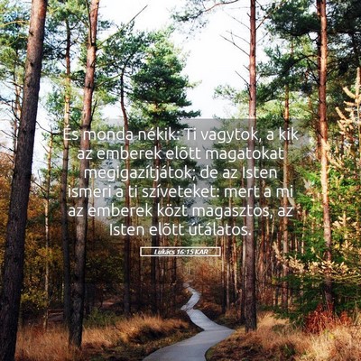 Picture 05 - Lukács 16:15 KAR - És monda nékik: Ti vagytok, a kik az emberek - Bible Verse Picture