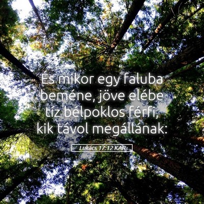 Picture 05 - Lukács 17:12 KAR - És mikor egy faluba beméne, jöve elébe tíz - Bible Verse Picture