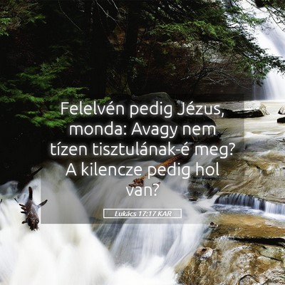 Picture 05 - Lukács 17:17 KAR - Felelvén pedig Jézus, monda: Avagy nem tízen - Bible Verse Picture
