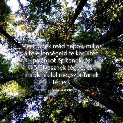 Picture 05 - Lukács 19:43 KAR - Mert jõnek reád napok, mikor a te ellenségeid - Bible Verse Picture