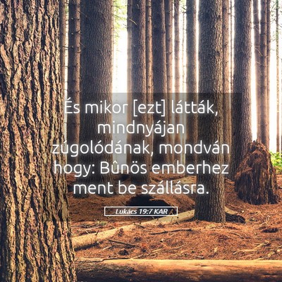 Picture 05 - Lukács 19:7 KAR - És mikor [ezt] látták, mindnyájan - Bible Verse Picture