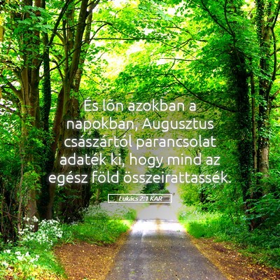 Picture 05 - Lukács 2:1 KAR - És lõn azokban a napokban, Augusztus - Bible Verse Picture