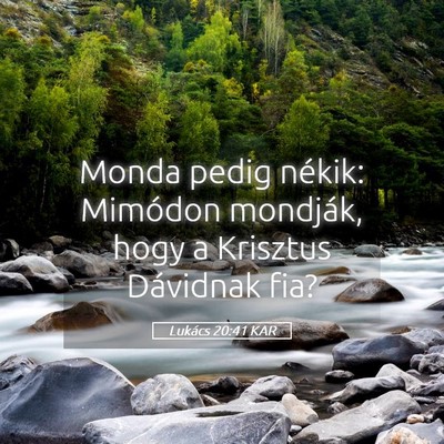 Picture 05 - Lukács 20:41 KAR - Monda pedig nékik: Mimódon mondják, hogy a - Bible Verse Picture