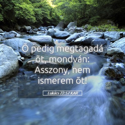 Picture 05 - Lukács 22:57 KAR - Õ pedig megtagadá õt, mondván: Asszony, nem - Bible Verse Picture