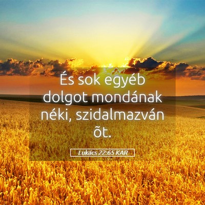 Picture 05 - Lukács 22:65 KAR - És sok egyéb dolgot mondának néki, - Bible Verse Picture