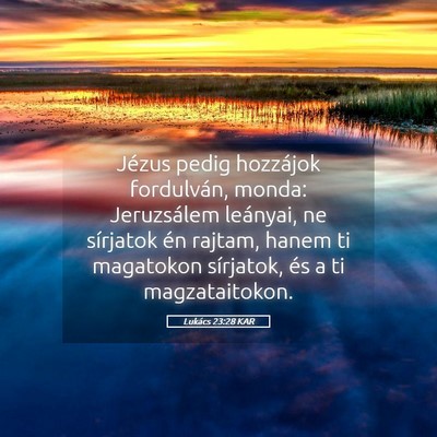 Picture 05 - Lukács 23:28 KAR - Jézus pedig hozzájok fordulván, monda: - Bible Verse Picture